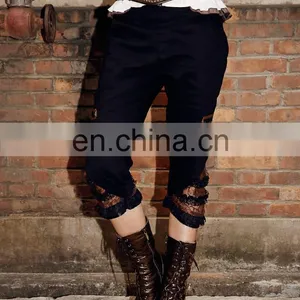 Steampunk Capri Pants With Laced Inserts thumbnail-6