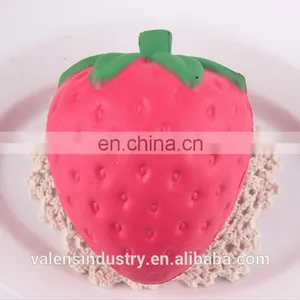 Hot Selling 2017 Anti Stress Squishy Kawaii Soft PU Squishy Slow Rising Big Strawberry Toy Mobile Phone/girls' Handbag Pendant thumbnail-1