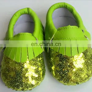 Hot Sale Cute Baby Glitter Shoes With the Fringe Moccasins thumbnail-4