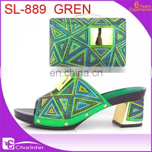 Italian Shoes and Matching Clutch Bag Ladies Shoes With Stones thumbnail-4