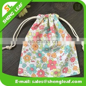 Hot Sale Product Package Promotional Calico Drawstring Bag thumbnail-2