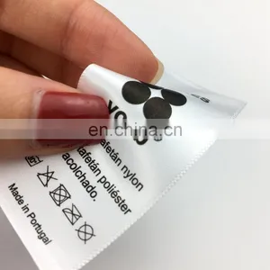 Custom Fabric Printed Satin Care Labels for Clothing Satin thumbnail-2