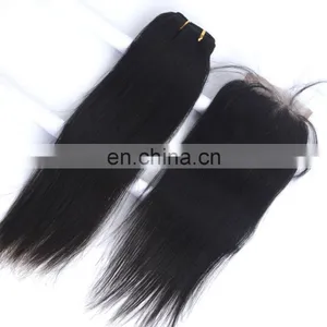 2017 Hot Sale Straight Hair Mink Brazilian Hair Bundle With Closure thumbnail-3