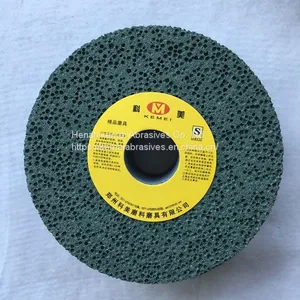 Imported Honeycomb Large Hole Vitrified Green Silicon Carbide Grinding Wheel for Rubber Etc thumbnail-1