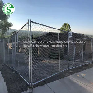 Galvanized Iron Welded Mesh Australia/Canada Powder Coated Temporary Road Fence Barrier thumbnail-4