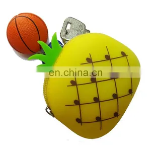 Cute Emoji Bags Women's Silicone Rubber Coin Purse Zipper Pocket Size Pouch Change Wallet thumbnail-5