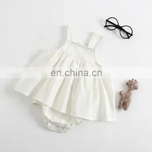Lovely Summer Hot Sale Slip Dress Romper One Piece Baby Girl Cotton Romper thumbnail-3