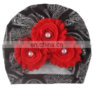 Baby Girl Hat Flower Turban Hat Kids Beanie Baby Hat for Girls Hats Baby Cap Infant Accessories thumbnail-5