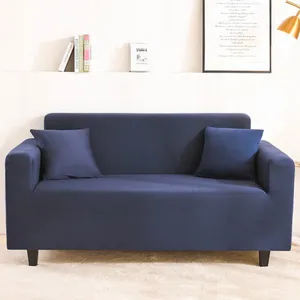 Navy Brushed Elastic Stretch Sofa Cover Couch Cover Sofa Slipcovers thumbnail-1