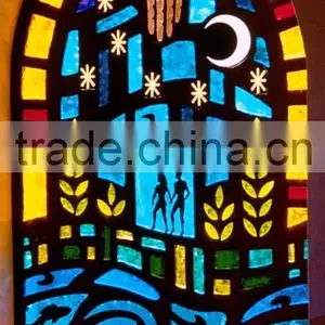 Stained Church Figures Window Glass for Interior or Exterior Decoration thumbnail-4