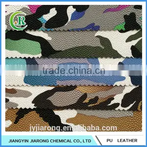 PVC Camouflage Leather Material for Bag thumbnail-1