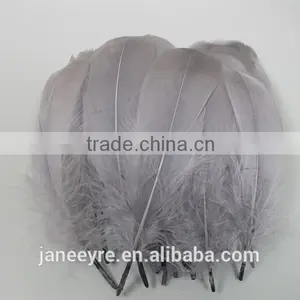 Fashion Cheap Dyed Grey Goose Feather For Fascinator/Hat Decorate thumbnail-1