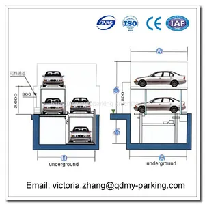 Vertical Car Parking/Four Post Pit Desgin Parking System/Car Storage/Underground Parking Garage Design thumbnail-1