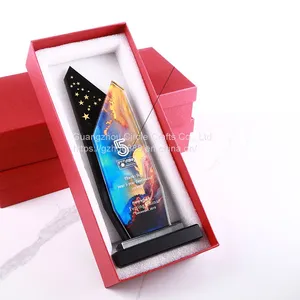 New Arrival Crystal Trophy Custom Content High Standard K9 Crystal Color is Rich Business Gift Crystal Glass Trophy thumbnail-5