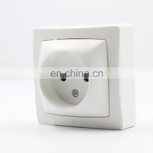 Yaki Hot Selling Wall Socket Universal Contracted Switch White Copper Accessories French Standard Socket Wall Socket thumbnail-2