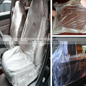 All Weather Disposable Car Travel Seat Cover Cushion Steering Wheel Cover Foot Pad Gear Lever Handbrake Cover for Car Wash Shop thumbnail-2