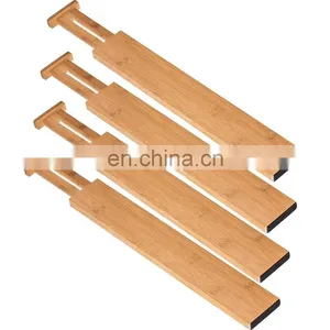 Bamboo Telescopic Divider Adjustable Kitchen 4 Drawer Organizer Partition Expandable Drawer Dividers thumbnail-3