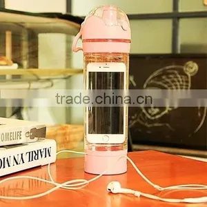 2 in 1 Plastic Water Bottle With Mobile Holder thumbnail-2