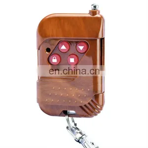 433.92MHZ Wireless Remote Control Push Cover 4 Key Mahogany Fixed Code RF Remote Control thumbnail-1