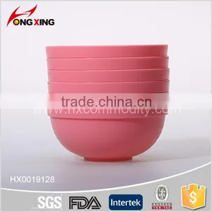 Round Pink Color Salad Plastic Bowl Set With Lid thumbnail-2