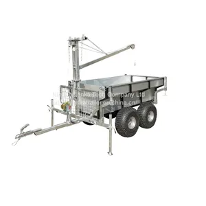 Timber Trailer With Crane With Box thumbnail-3