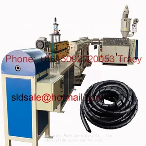 Cable Manager Pipe Production Line / Spiral Wrap Hose Making Machine / Wrapping Hose Sleeve Extruder Machine thumbnail-1