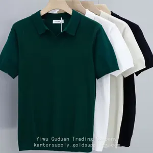 High Quality Custom Logo Golf Polos T Shirt Oversize Vintage Short Sleeve Solid Color Blank Polo Shirts thumbnail-1