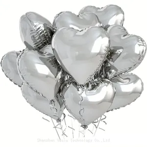 18 Inches Red Heart Love Foil Mylar Balloon for Valentines Anniversary Wedding Engagement Wholesale thumbnail-2