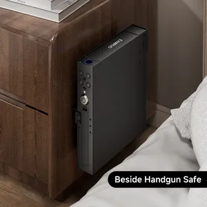 Biometric CarSafe Bedside Pistol Vault for Vehicle Installation Fingerprint Password Access Impact-Resistant Emergency Tools thumbnail-3