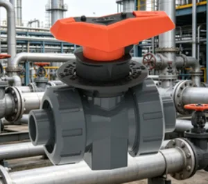 PVC Metering Ball Valve PVC-U Flow Control Valve for Water Treatment System Chemical Pipeline Control thumbnail-4