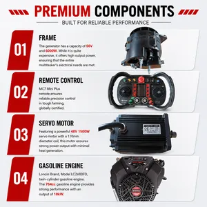 Vigorun MTSK1000 24-26HP Multifunctional Gasoline Remote Control Robot Lawn Mower Grass Trimmer Brush Cutter Factory thumbnail-4