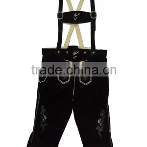 German Bavarian Oktoberfest Trachten Kniebund Knee Length Lederhosen - All Sizes thumbnail-1