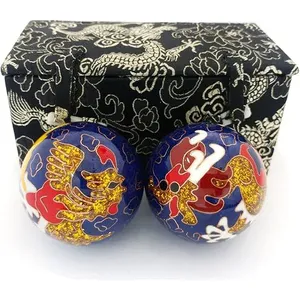 Dragon and Phoenix Baoding Balls. Chinese Health Balls for Hand Therapy, Exercise, and Stress Relief (Medium 1.6 Inch) thumbnail-3
