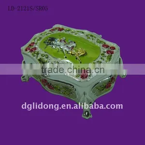 Exquisite Colored Silver Shiny Alloy Jewelry Box thumbnail-1