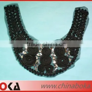 Sequin Organza Collar Patch, Organza Sequin Neckline thumbnail-1