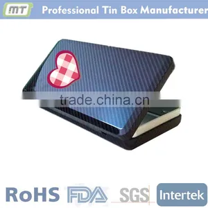 Colored Print Rectangular Tin With Hinge Lid thumbnail-1