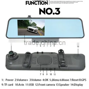 Android Wifi GPS Bluetooth Full HD Car Camera Mirror thumbnail-3