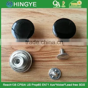 Black Enamelled Removable Metal Jeans Tack Button For Jeans / Jackets -- J1541 thumbnail-1