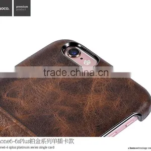 Card Holder PU Back Case for IPhone 6s Plus Original HOCO Platinum Series Card Slot Soft Leather Cover for IPhone 6Plus MT-5772 thumbnail-5