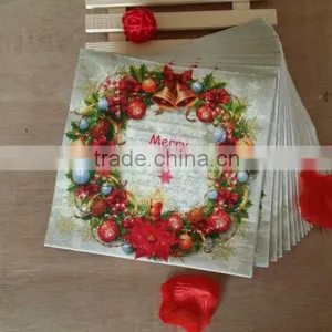 Virgin Wood Pulp High Quality Christmas Printed Napkins thumbnail-2