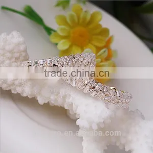 Women 18k Rose Gold Clear Zircon Jewelry Stud Earrings High Quality thumbnail-2