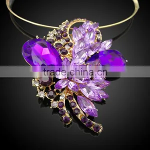 Fashion Rhinestone Jewelry Set ,crystal Flower Necklace thumbnail-4