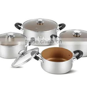 Korean Style Aluminum Non Stick Coating Casserole Stock Pot Cooking Pot Soup Pot Noodle Hot Pot Kitchenwares thumbnail-1