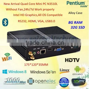 Mini PC Desktop Computer With Pentium Quad Core N3510 N3520 HD Graphics 500G Harddisk 2G RAM thumbnail-5