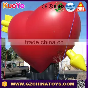 25ft Red Heart Shape Advertising Giant Balloon thumbnail-1