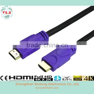 V1.4 Purple HDMI Cable With Ethernet and Gold Connector Support 3D and 4k From 0.5-100m thumbnail-1