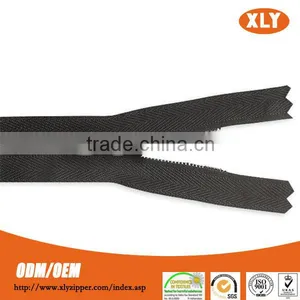 Fancy Cloth Zipper , Black Invisible Nylon Zipper thumbnail-1