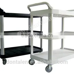 Winco 3 Tier Black Utility Cart Trolley thumbnail-3