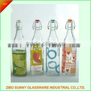 Drinking Glass Bottle With Decal thumbnail-1