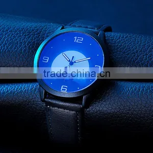 Low MOQ Black Leather Strap Buckcle Quartz Watch thumbnail-1
